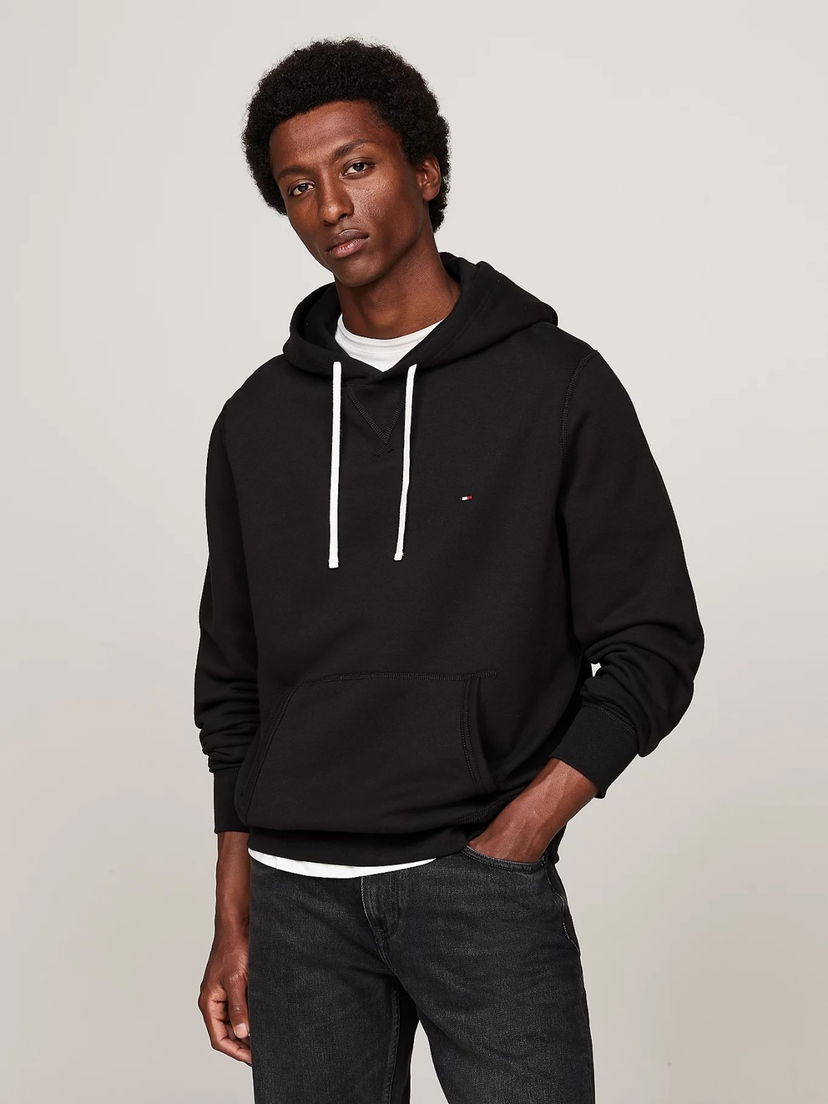 Pulover Tommy Hilfiger Pullover Hoodie Črna | MW0MW37230BDS