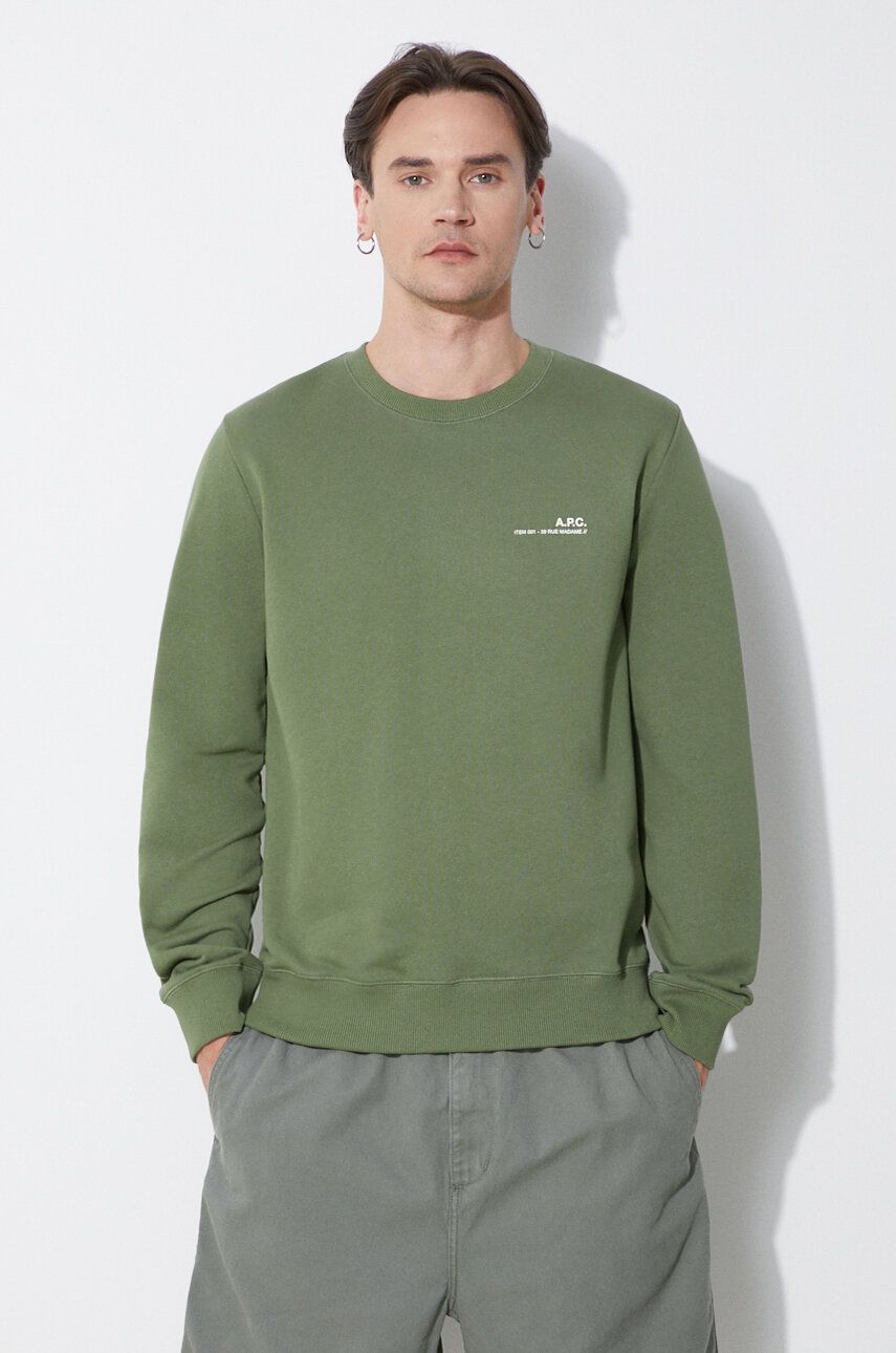 Pleteni pulover A.P.C. A.P.C. Item Crewneck Sweatshirt Zelena | COFBQ.H27608.KAE, 0