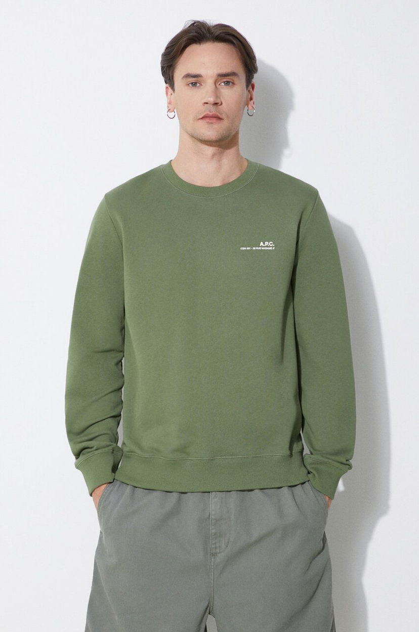 Pleteni pulover A.P.C. A.P.C. Item Crewneck Sweatshirt Zelena | COFBQ.H27608.KAE
