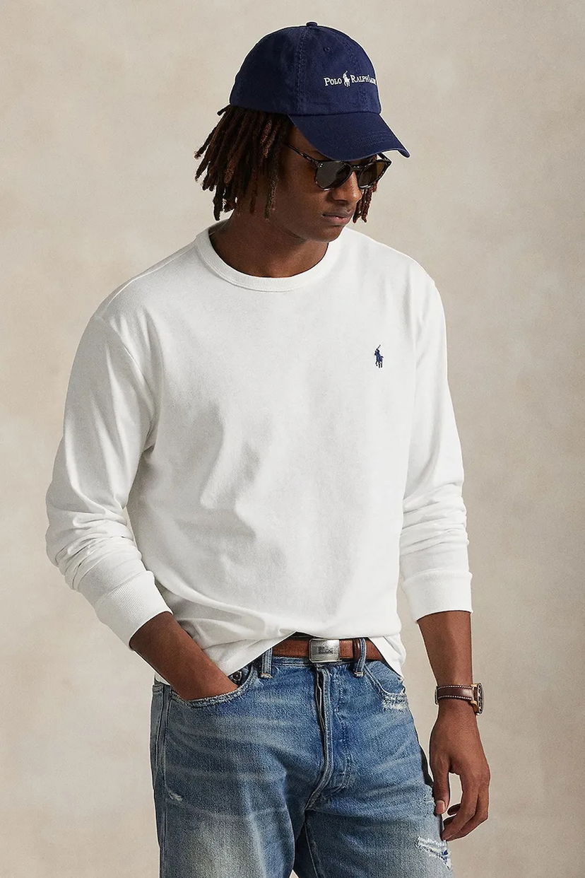 Majica Polo by Ralph Lauren Polo Ralph Lauren Long Sleeve T-Shirt Bela | 710970697
