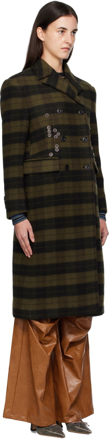 Plašči Andersson Bell Andersson Bell Lacie Check Button Coat Zelena | awa726w, 4
