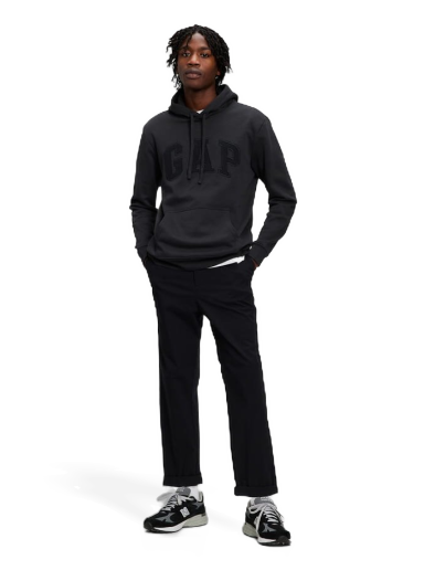 Pulover GAP Fleece Arch Moonless Hoodie Črna | 867073-29