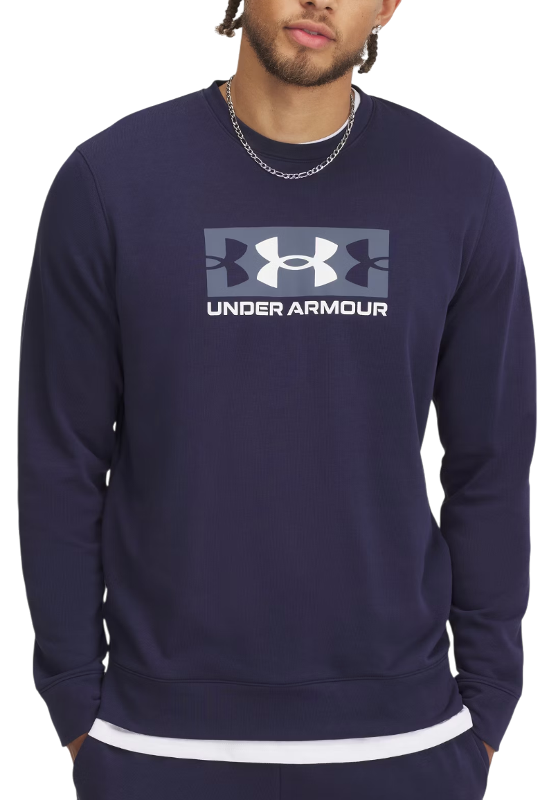 Pulover Under Armour Rival Terry Logo Crew Sweatshirt Mornarica | 1390140-410