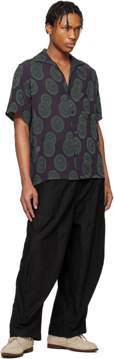 Srajce Needles NEEDLES Short Sleeve Italian Collar Shirt Lila | QV123, 3