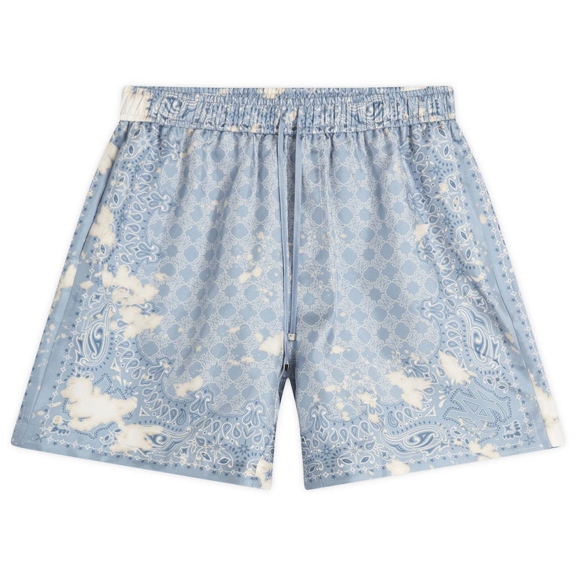 Kratke hlače AMIRI Amiri Bleach Bandana Shorts, Size Large Modra | AMSHCA1106-AshleyBlue
