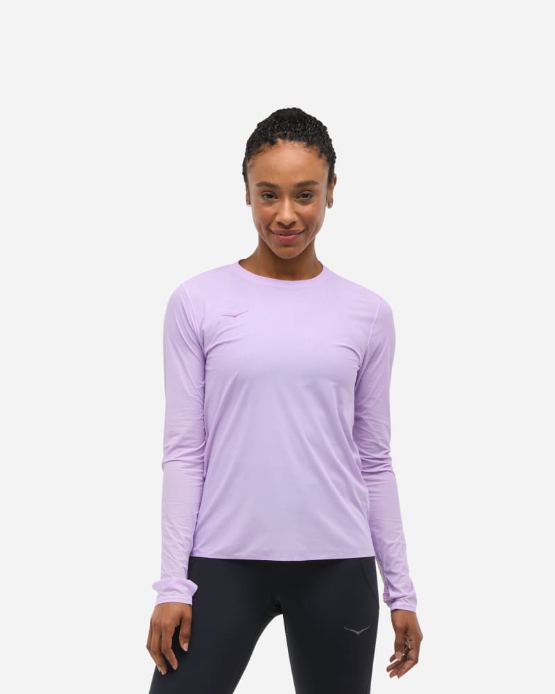 Majica Hoka One One Airolite Run Long Sleeve T-Shirt, Size XL Lila | 1151083-ARF