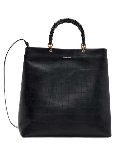 Tote bag Jil Sander Medium Leather Tote Bag Črna | J07WC0020_P5383