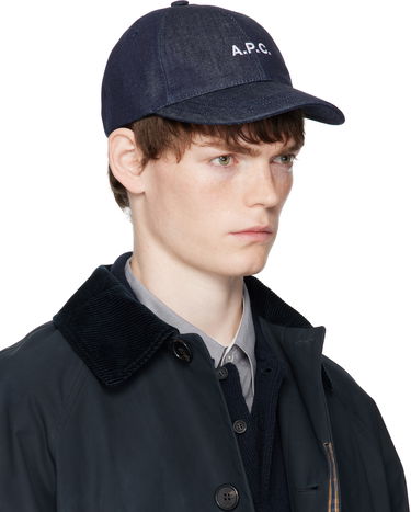Kapa A.P.C. A.P.C. Charlie Denim Baseball Cap Mornarica | COHIZ-M24069, 1