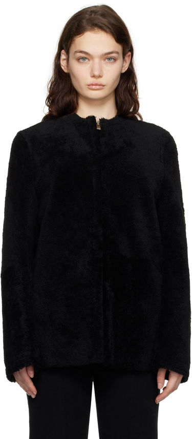 Jakna TOTEME TOTEME Zipped Teddy Shearling Jacket Črna | 251-WRO0184-LE0048, 0