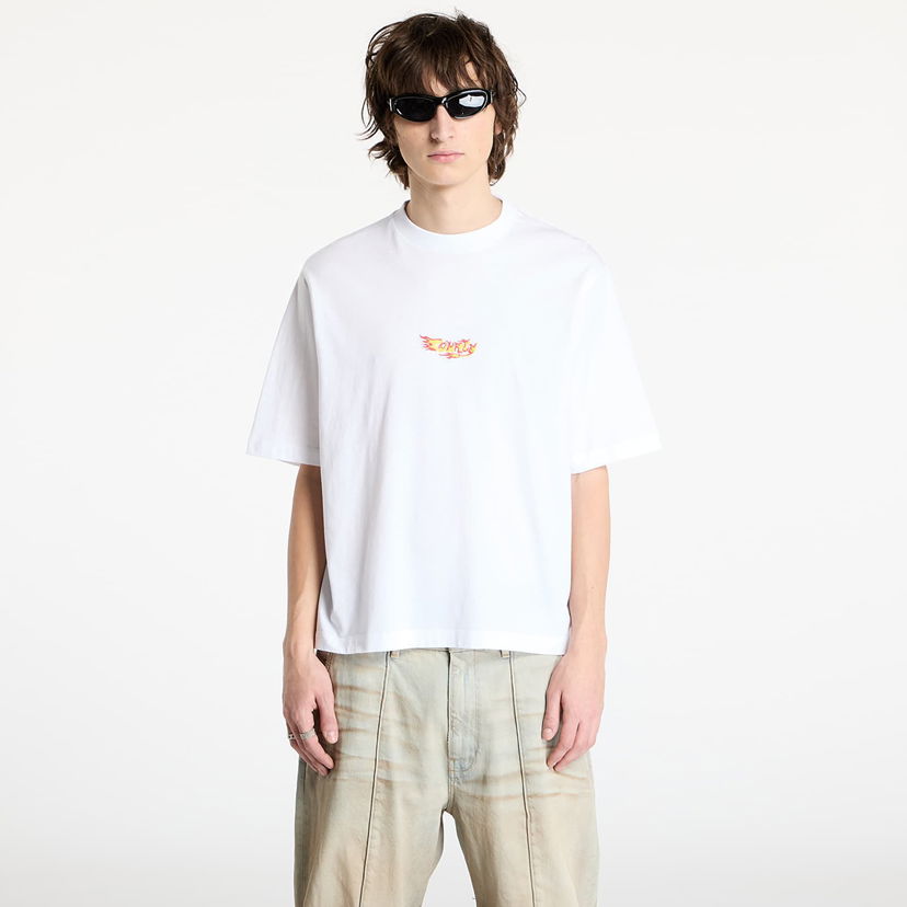 Majica Marcelo Burlon Marcelo Burlon County Flame Boxy T-Shirt Bela | CMAA05AS25JER0070125