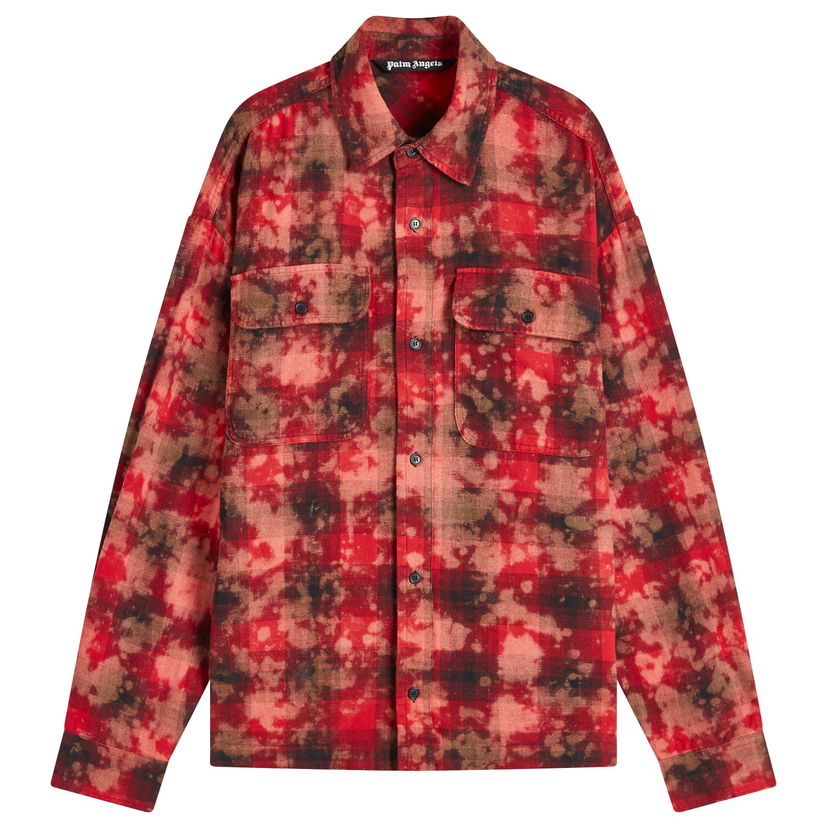 Srajce Palm Angels Checked Shirt Rdeča | PMGE043F24FAB0012503