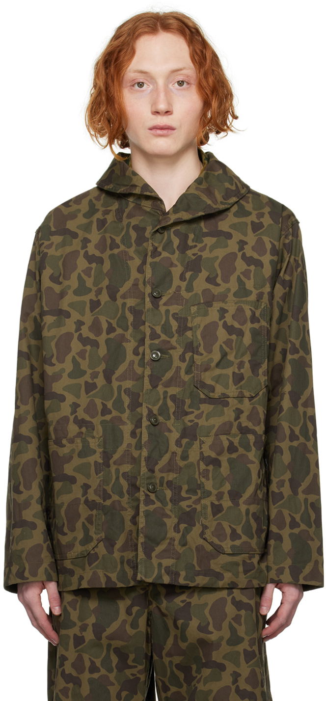 Srajce Engineered Garments Camouflage Print Utility Jacket Zelena | 23S1D042, 0