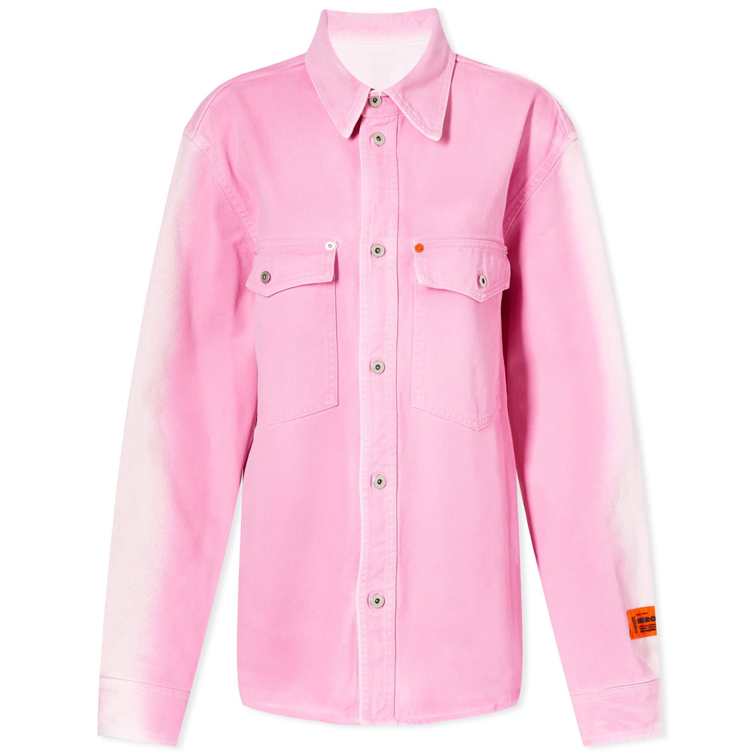 Srajce HERON PRESTON Gradient Denim Shirt Jacket Roza | HWYD001S23DEN0013234, 0
