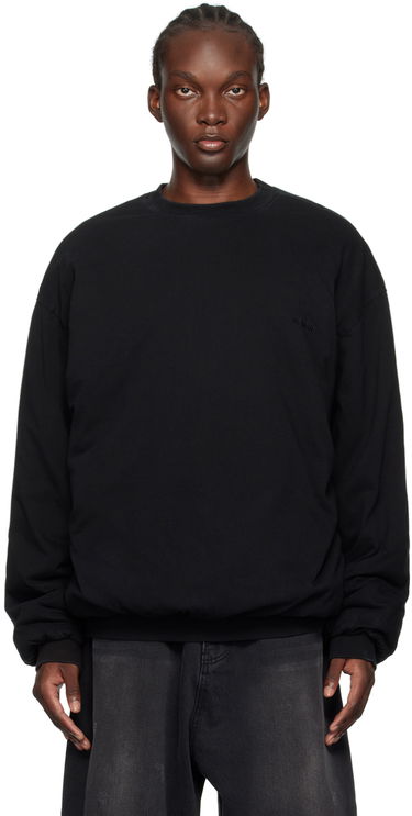 Pleteni pulover We11done We11done Padded Sweatshirt Črna | WD-TS2-24-785-U-BK, 0