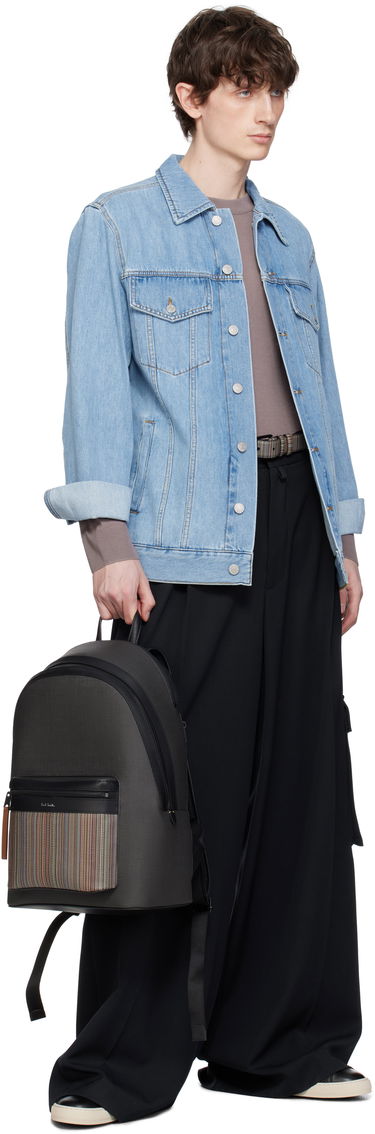 Nahrbtnik Paul Smith Paul Smith Coated Canvas Signature Stripe Pocket Backpack Črna | M1A-8102-PCOATC-PR, 3