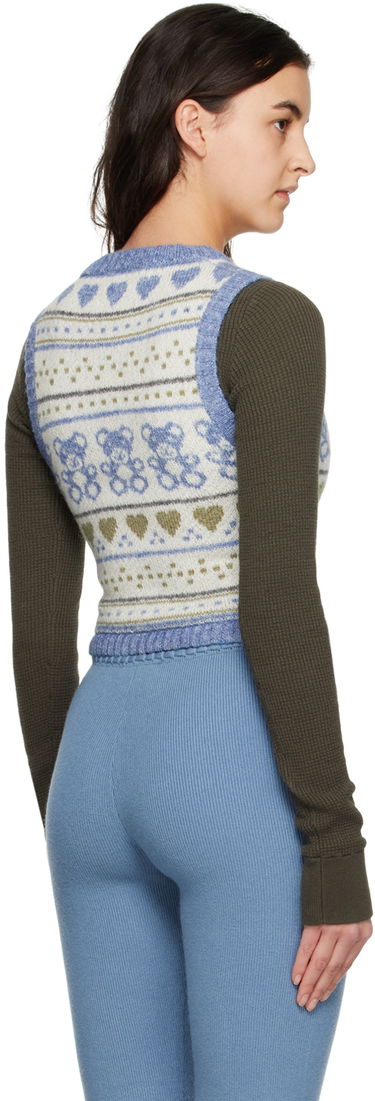 Telovnik GUIZIO Guizio Sweet Bear Knit Vest Modra | DGF22K313_BLU, 2