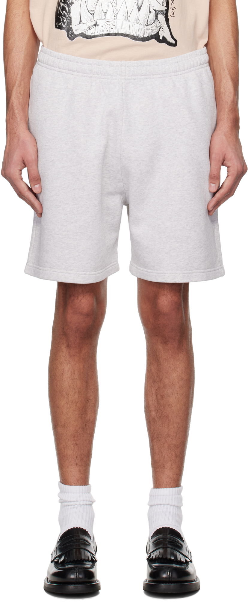 Kratke hlače Acne Studios Organic Cotton Shorts Siva | CE0063-