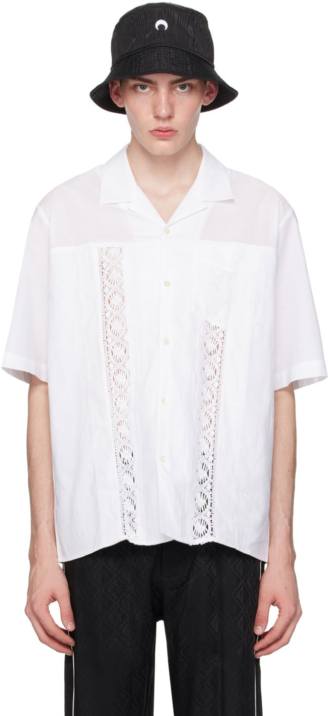 Srajce Marine Serre Regenerated Household Shirt Bela | USI016 UWOV0007