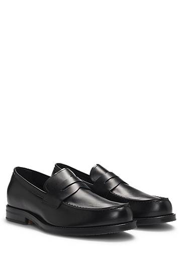 Superge in čevlji BOSS Penny Loafers Črna | 50536695