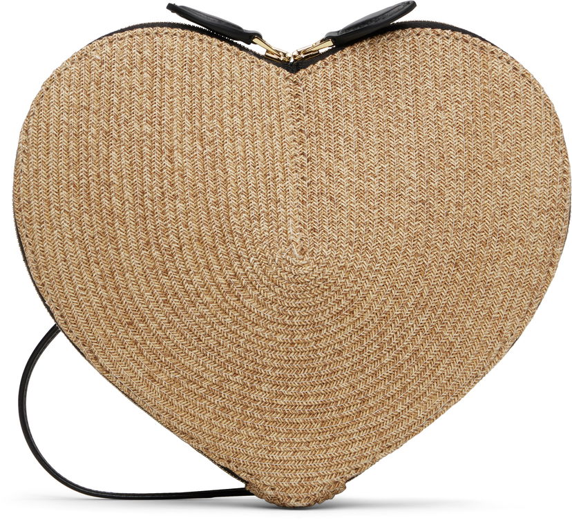 Torbica Alaïa ALAÏA 'Le Cœur' Raffia Heart Bag Bež | AA1P003CA573