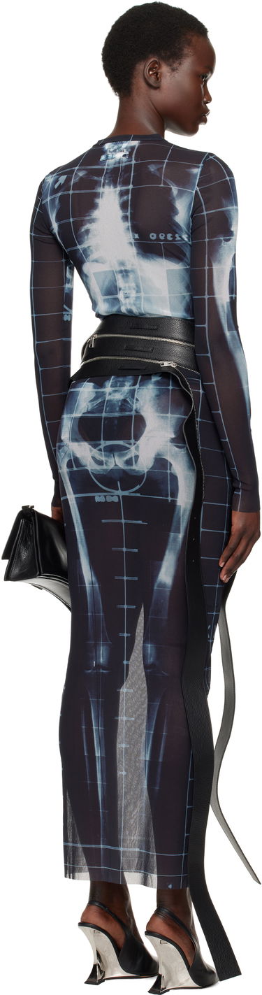 Obleke Jean Paul Gaultier Jean Paul Gaultier 'The Squeletor' Mesh Maxi Dress Modra | 25/33-F-RO309-T580-005956, 2