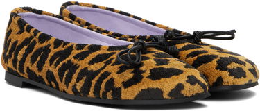 Superge in čevlji Stella McCartney Ryder Leopard Ballerina Flats Rjava | 810518AFACV0, 3