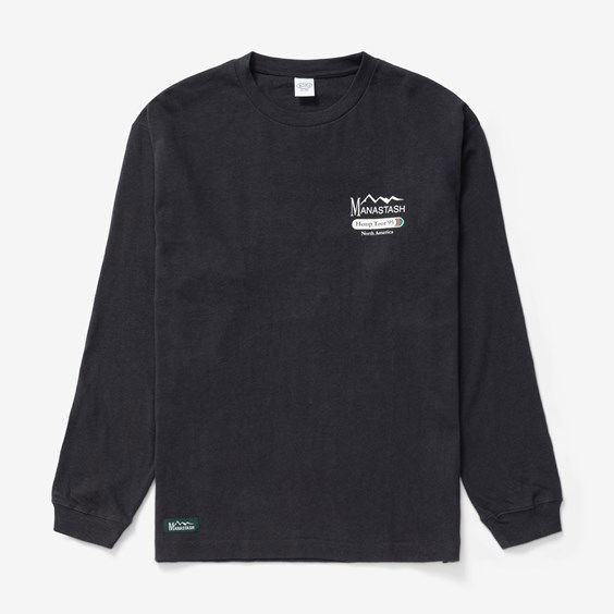 Oblačila Manastash Hemp Long Sleeve Tee Hemp Tour Črna | 7923230010-BLA, 0