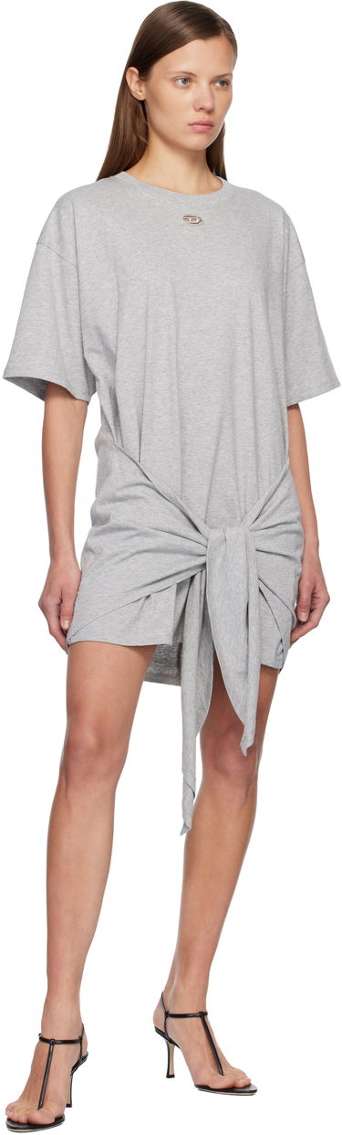 Obleke Diesel D-Eivor T-shirt Minidress with Tied Knot Detail Siva | A19232 0NIAX, 3