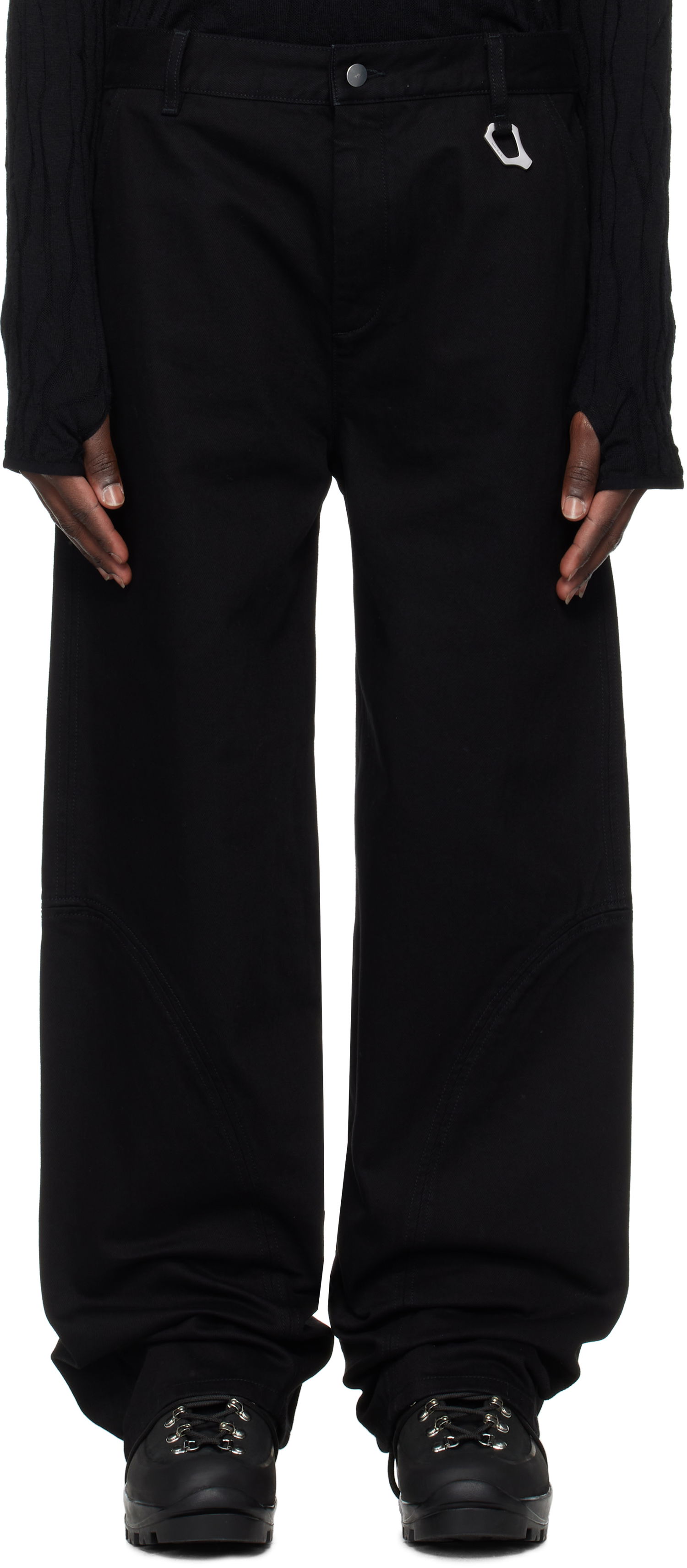 Hlače HELIOT EMIL Heliot Emil Basalt Wide-Leg Jeans Črna | PRESS25_M_10_189_BLK01, 0