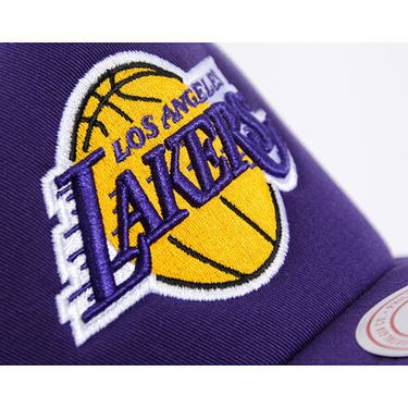 Kapa Mitchell & Ness Los Angeles Lakers Evergreen Trucker Cap Lila | HT8032-LALPURP, 3