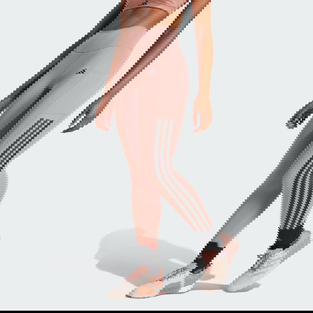 Pajkice adidas Performance Optime 3-Stripes Full-Length Leggings Roza | JI8764, 0