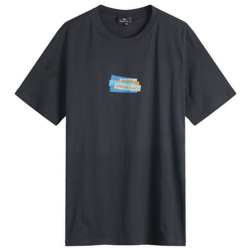 Majica Paul Smith Paul Smith PS Label Print T-Shirt, Size Large Črna | M2R-011R-PP5128-49