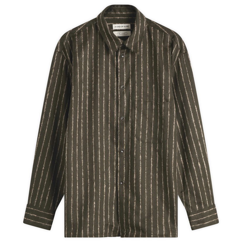 Srajce A Kind of Guise A Kind of Guise Gusto Striped Shirt, Size Small Zelena | 107-14626-641