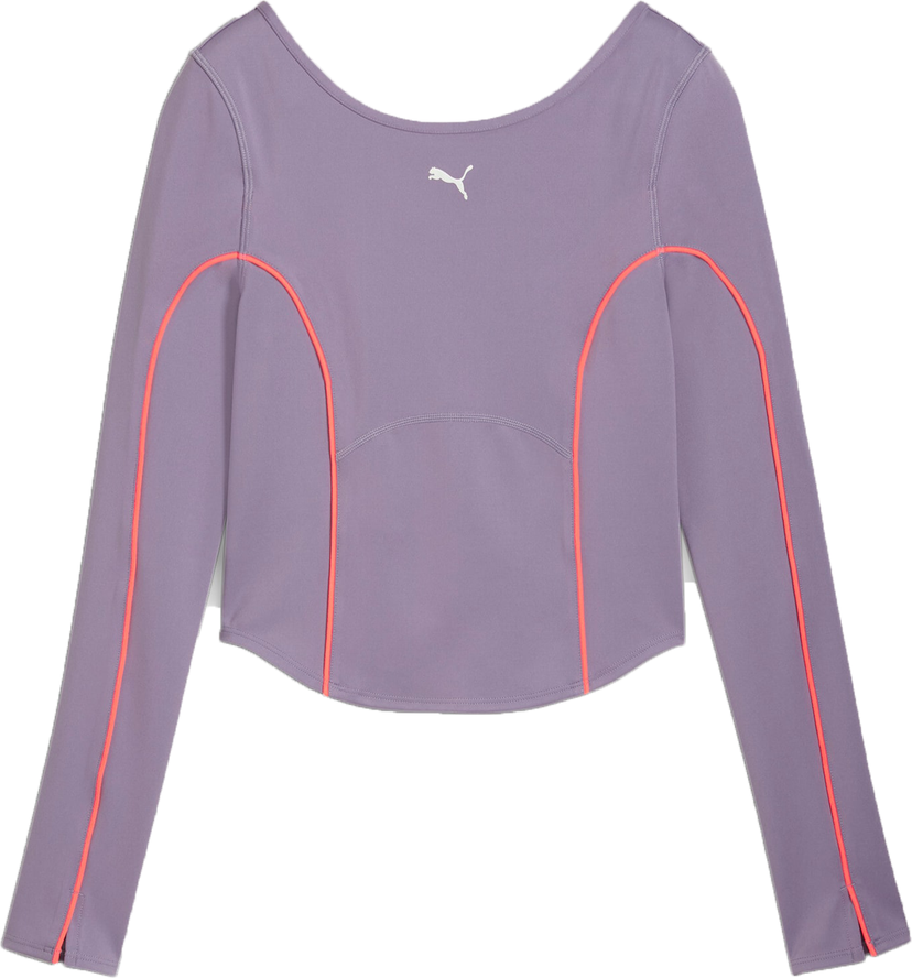 Krop-top Puma Puma CLOUDSPUN Long Sleeve Training Crop Top Lila | 525775-30