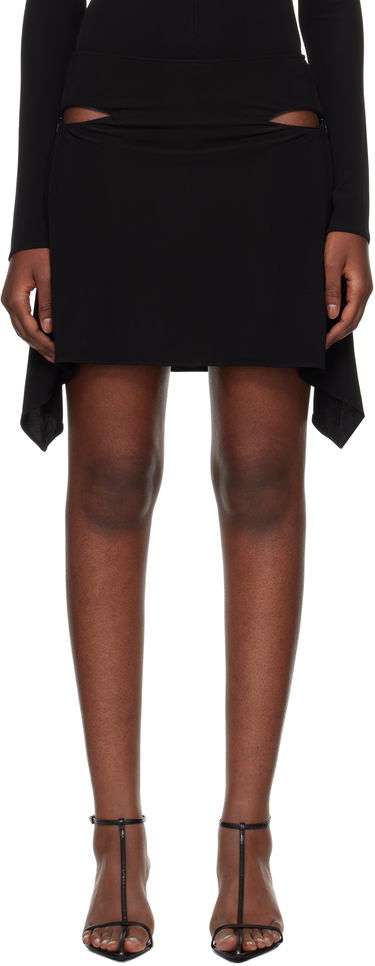 Krila Courrèges Courrèges Zipped Crepe Miniskirt Črna | 324JJU184JS0145, 0