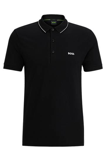 Polo majica BOSS BOSS Slim Fit Pique Polo Shirt Črna | 50506195