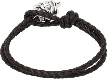 Zapestnica Bottega Veneta Braided Leather Bracelet Rjava | 815938V507C1139, 3