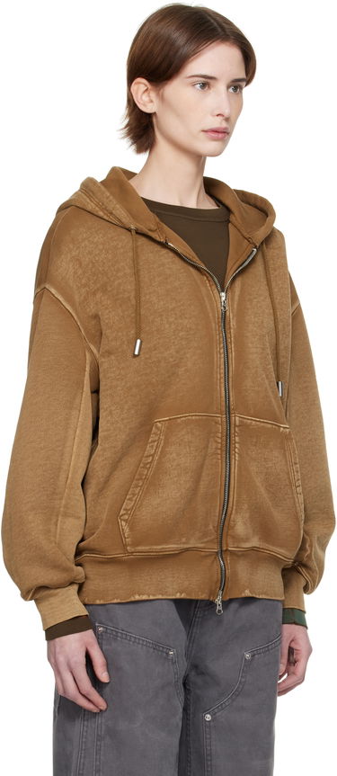 Pulover Eckhaus Latta Eckhaus Latta Zip Hoodie Rjava | 1103-EL-PS25-B -, 1