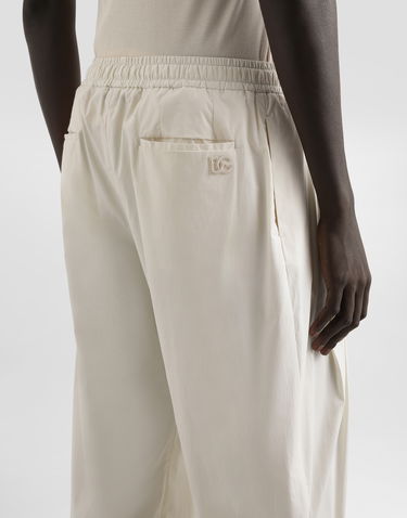Hlače Dolce & Gabbana Dolce & Gabbana Poplin Drawstring Cropped Trousers Bela | GP153ZFUEFJA3791, 2