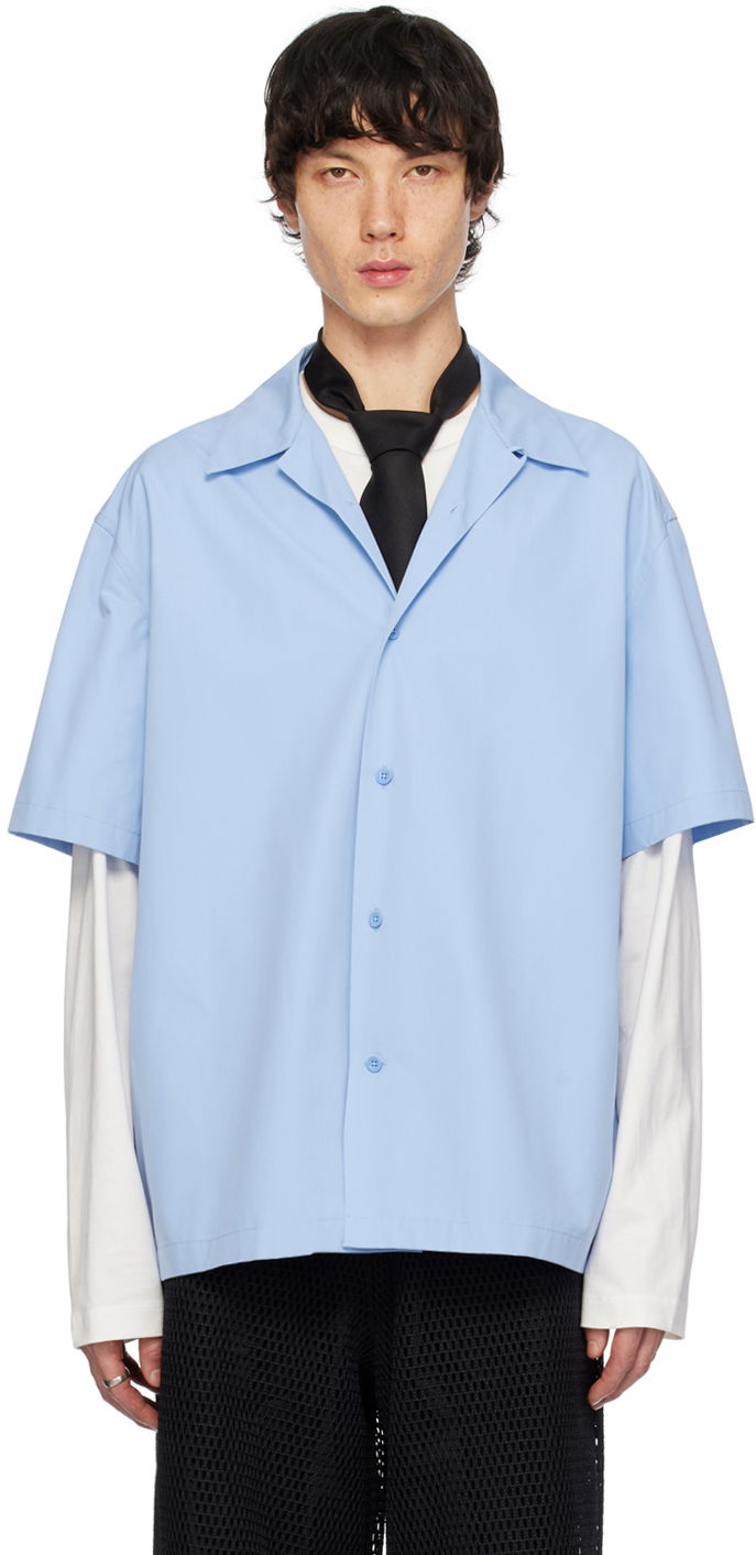 Srajce Jil Sander Heavy Shirt Modra | J22DL0112_J45002