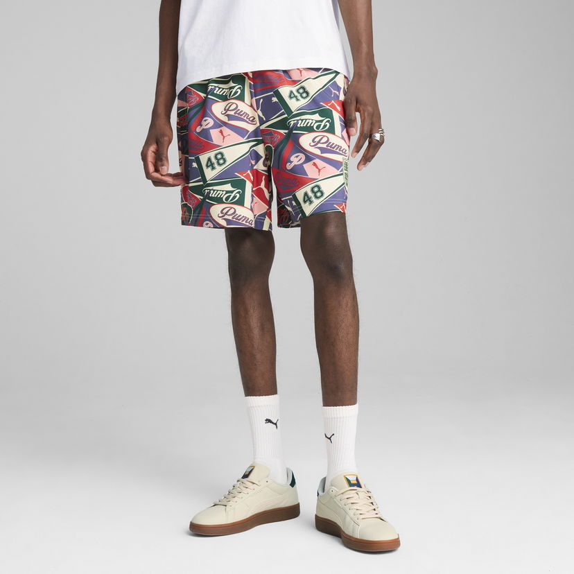 Kratke hlače Puma SPORTS LEGACY Printed Relaxed Fit 6" Shorts Večbarvna | 629630_46