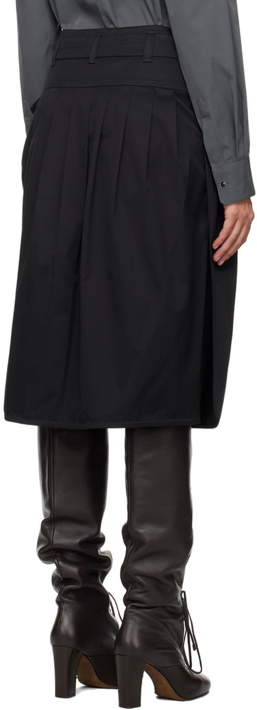 Krila LEMAIRE LEMAIRE Pleated Belted Midi Skirt Črna | SK1010 LF824, 2