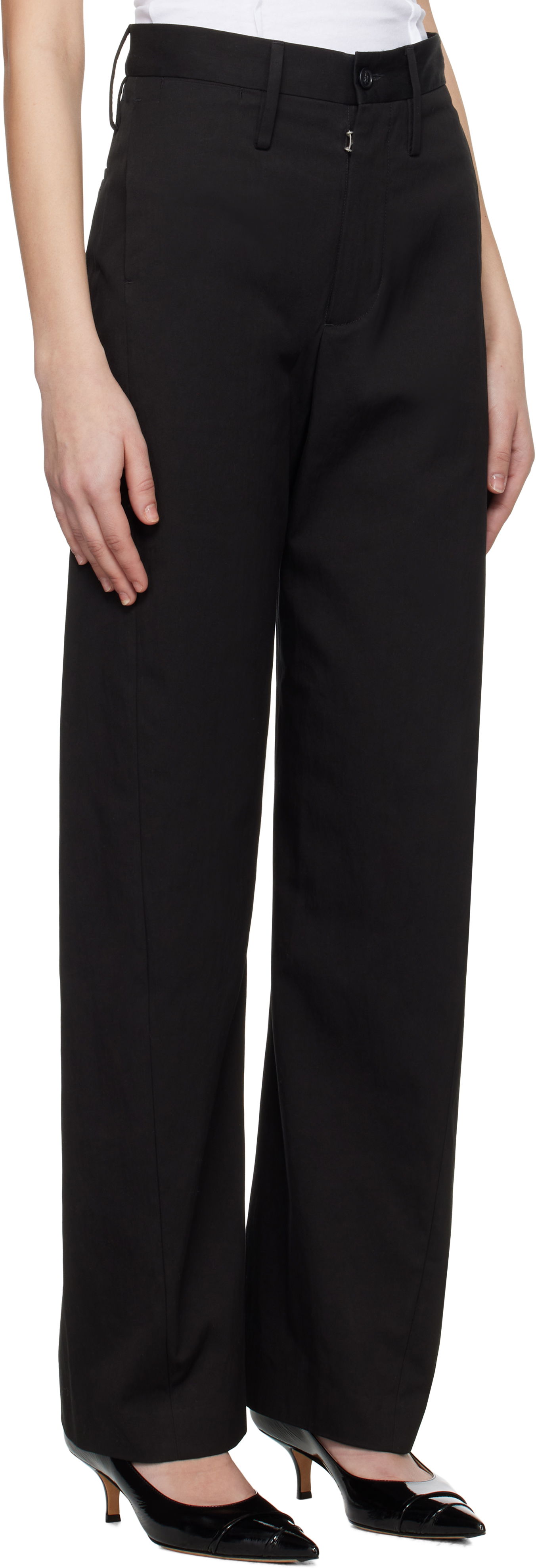 Hlače Maison Margiela MM6 Maison Margiela Light Cotton Gabardine Trousers Črna | S62KB0237 M35451, 1