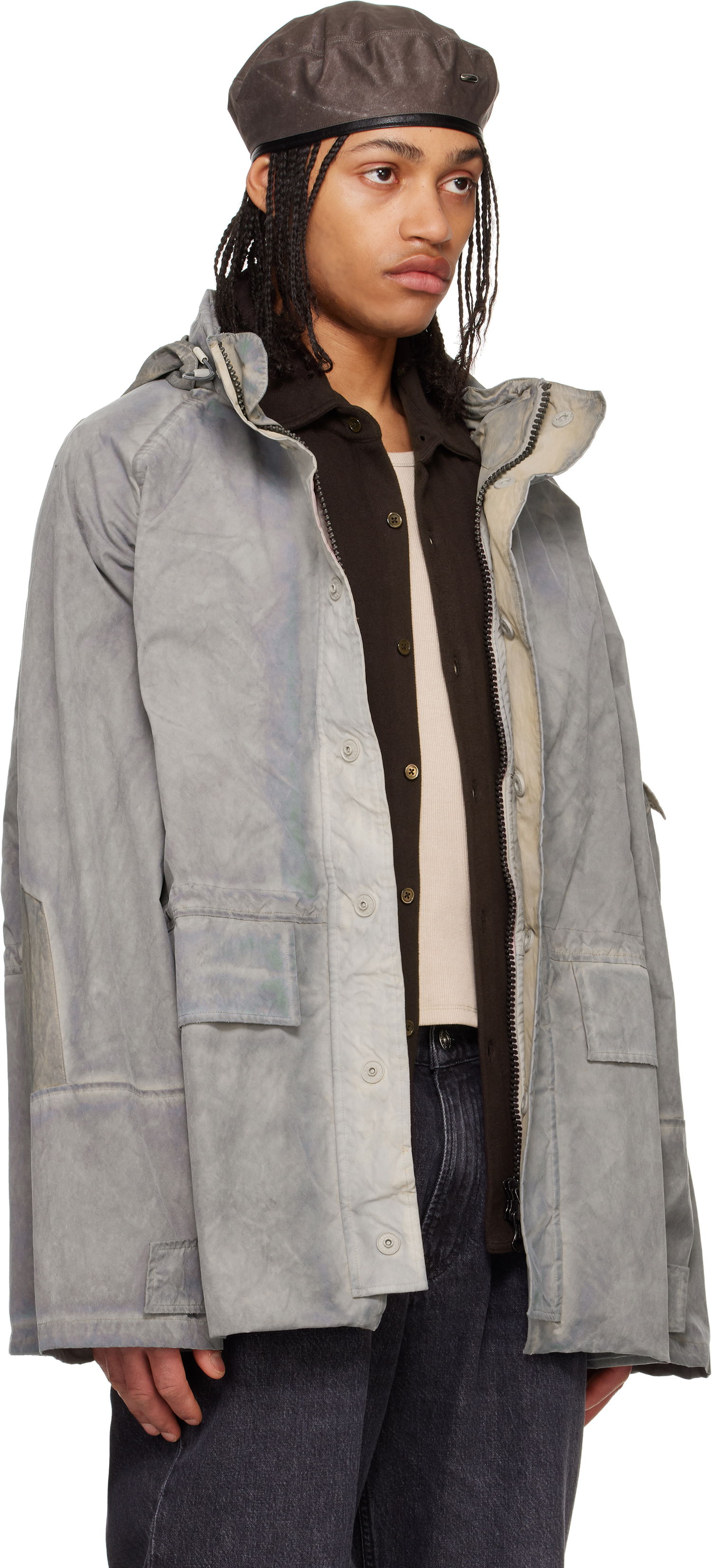 Parka OUR LEGACY Our Legacy Horizon Waxed Cotton Jacket Siva | M2251HCO, 1