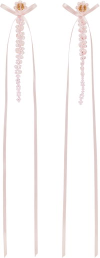 Simone Rocha Bow Ribbon Drip Earrings