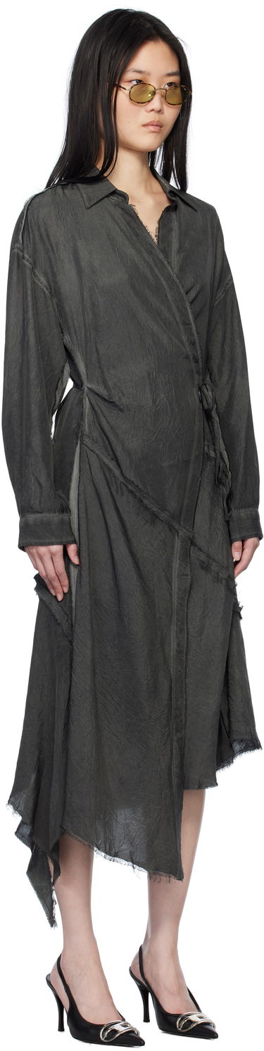 Obleke Diesel Diesel D-Raven-Q1 Midi Wrap Dress Siva | A17310 0CMBB, 1