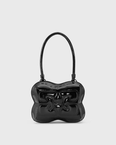Torbica GANNI Butterfly Top Handle With Strap Patent Črna | A6288-099, 0