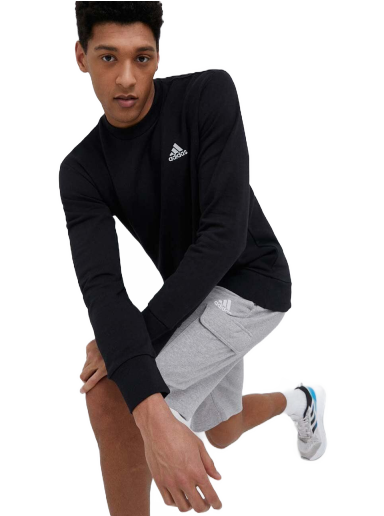Pulover adidas Originals Embroidered Small Logo Sweatshirt Črna | IC9329