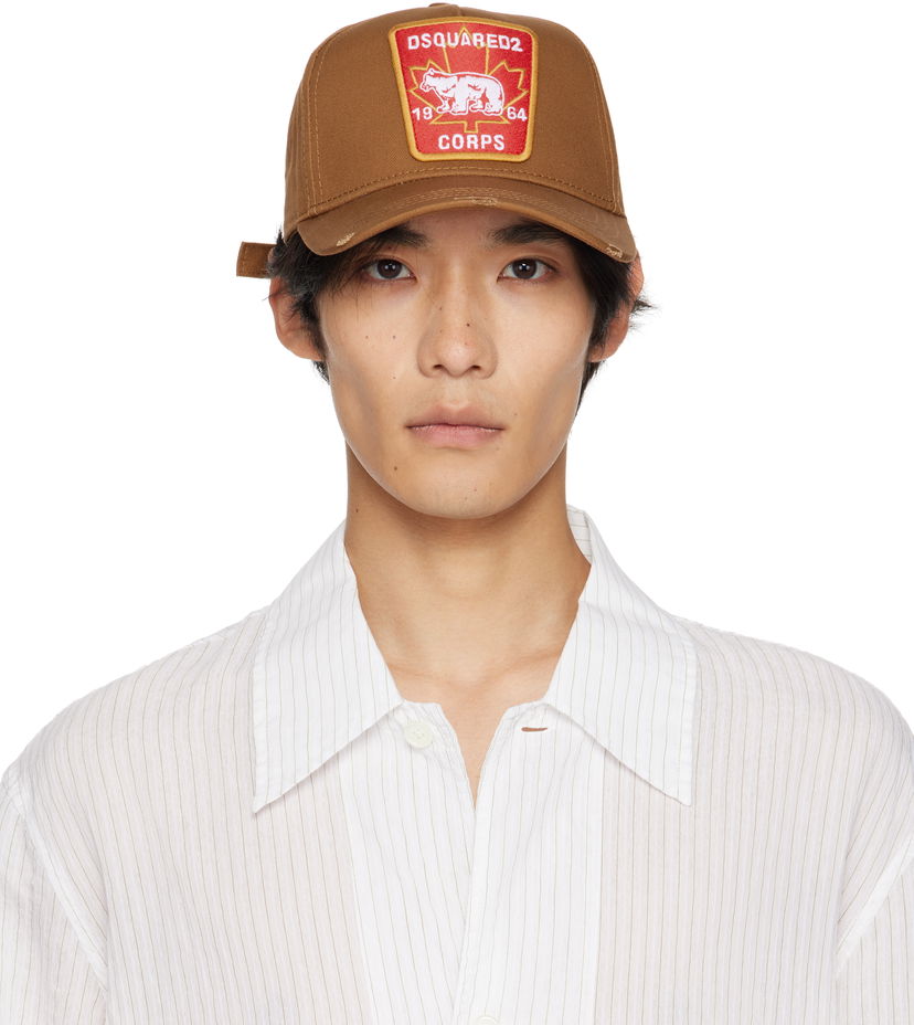 Kapa DSQUARED2 Dsquared2 Canadian Patch Baseball Cap Rjava | BCM0367_05C00001_5092