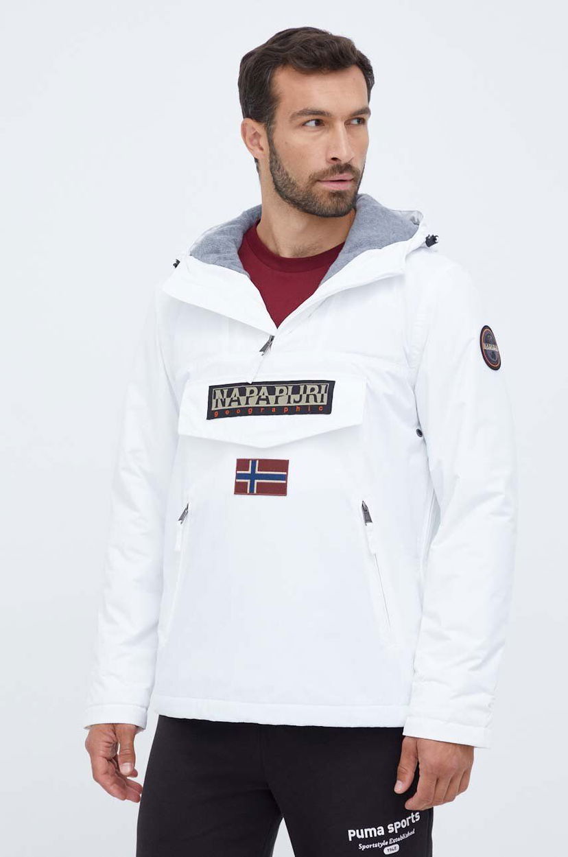 Vetrovka Napapijri Overhead Anorak Jacket Bela | NP0A4GMD0021